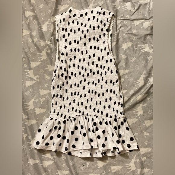 Zara trafaluc 100% cotton sleeveless polka dots inched top small - Picture 2 of 3
